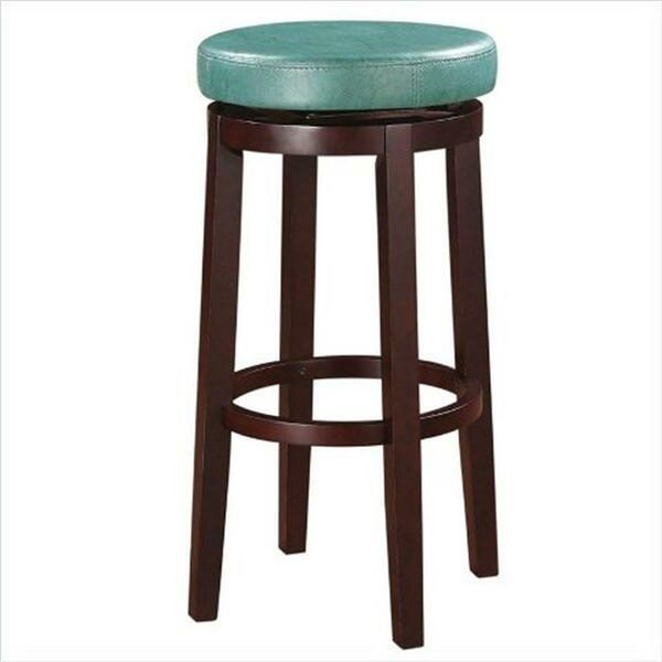 Linon Home Dcor 29 in. Maya Teal Bar Stool 98353TEA-01-KD